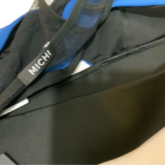 NWT MICHI  Sports Bra Blue and black size L - Picture 8 of 10